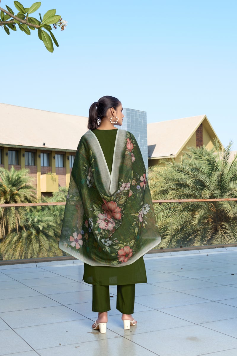 VISHVA CREATION Green Kurta Set for Women - Image 4